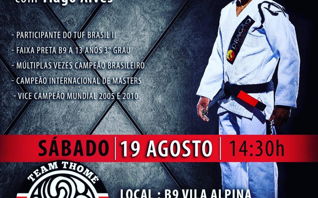 Tiago Alves, participante do TUF Brasil 2, realizará seminário de Jiu-Jitsu na Barbosa Vila Alpina